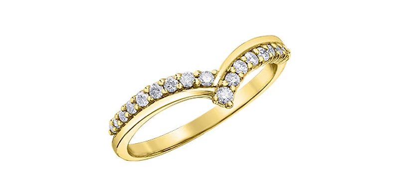 10K Yellow Gold 0.20cttw Diamond Band