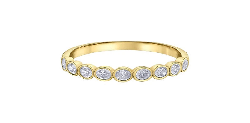 14K Yellow Gold 0.35cttw Oval Diamond Ring