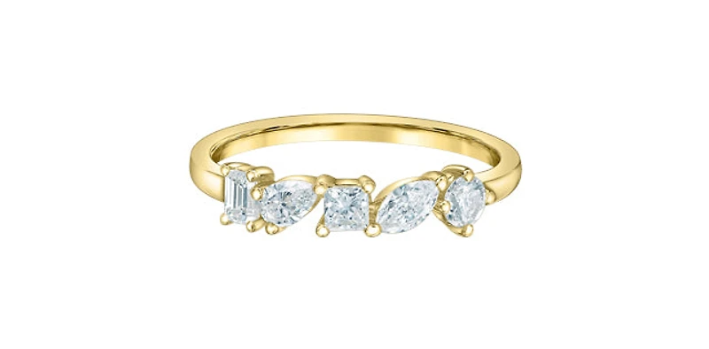 10K Yellow Gold 0.50cttw Lab Grown Diamond Ring - 4 / yellow gold