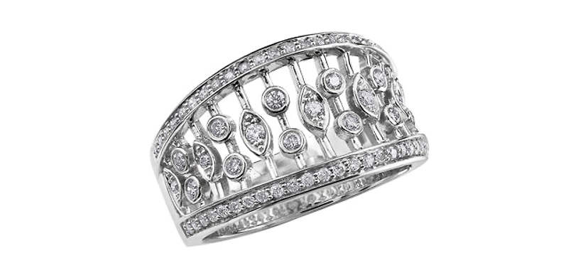 10K White Gold 0.50cttw  Diamond Ring - 4