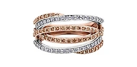 10K White & Rose Gold 0.66cttw White Diamond & Brown Diamond Ring