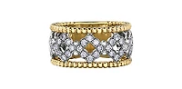 14K Yellow & White Gold 0.85cttw White Diamond Ring - 4.5