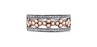 10K White & Rose Gold 0.17cttw Diamond Ring