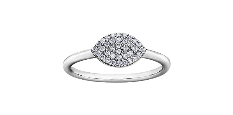 10K White Gold 0.15cttw Diamond Ring