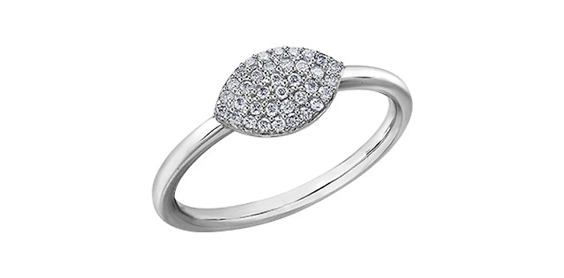 10K White Gold 0.15cttw Diamond Ring