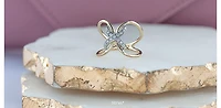 10K Yellow & White Gold 0.09cttw Diamond Ring