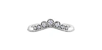 10K White Gold Diamond Wedding Ring - 4 /