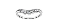 10K White Gold Diamond Wedding Ring - 4 /
