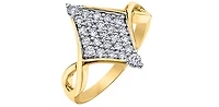 10K Yellow Gold 0.50cttw Diamond Ring - size 6.5