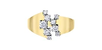 10K 2 Tone Gold 0.50cttw Diamond Ring