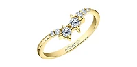 14K Yellow Gold 0.25cttw Canadian Diamond Shooting Star Ring - 4.5
