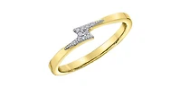 10K Yellow Gold 0.04cttw Diamond Lightning Bolt Ring - 4.5