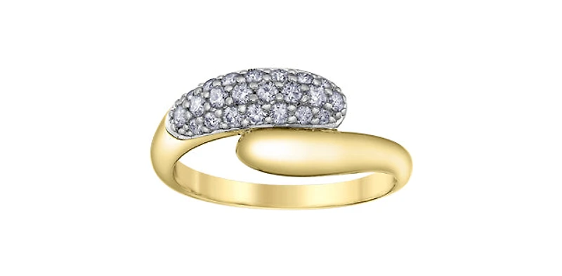 10K Yellow Gold 0.38cttw Diamond Ring - 4 / yellow gold