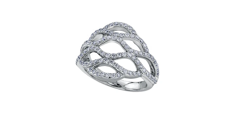 10K White Gold 0.75cttw Diamond Ring