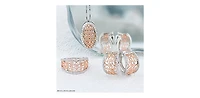 10K White & Rose Gold Diamond Ring