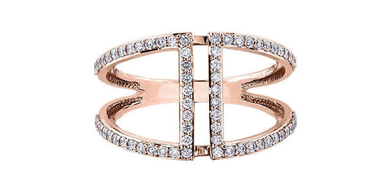 10K Rose Gold 0.40cttw Diamond Ring - /