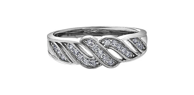 10K White Gold 0.18cttw Diamond Ring