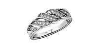 10K White Gold 0.18cttw Diamond Ring