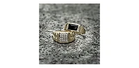 10K Yellow Gold 0.25cttw Diamond Gents Ring, 10 - /