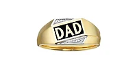 10K Yellow Gold DAD Diamond Gents Ring, 10