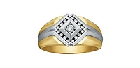 10K Yellow Gold 0.30cttw Diamond Gents Ring, 10