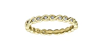 10K Yellow Gold 0.075cttw Diamond Infinity Ring
