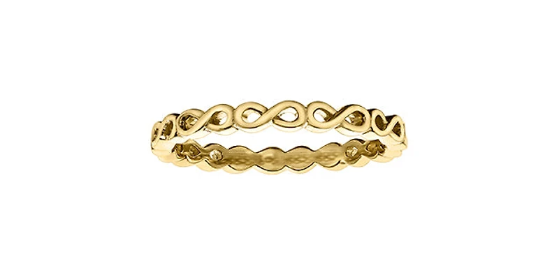 10K White or Yellow Gold Infinity Ring - /