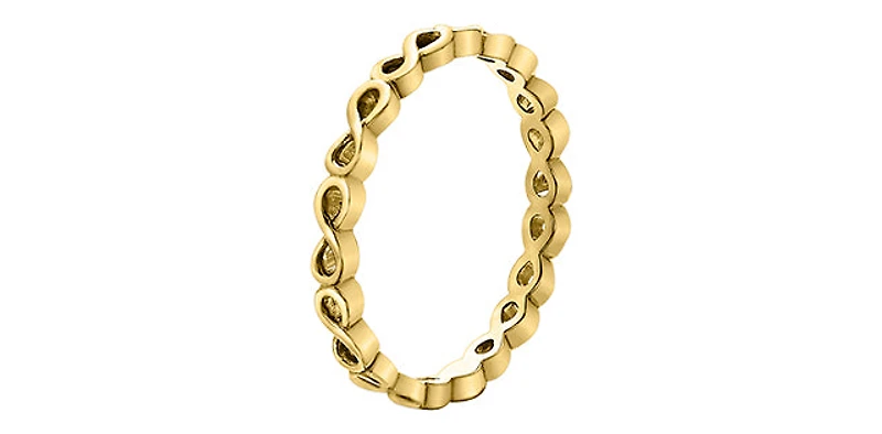 10K White or Yellow Gold Infinity Ring - /