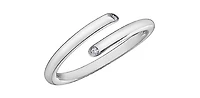 10K Diamond Bypass Ring - / Gold