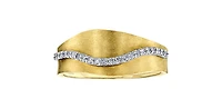 10K Yellow & White Gold 0.11cttw Diamond Ring