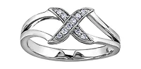 10K White Gold 0.07cttw Diamond Ring - / 4.5