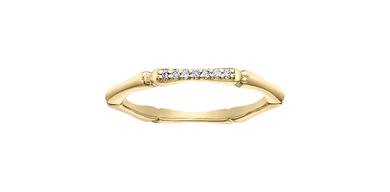 10K Yellow Gold 0.04cttw Diamond Ring