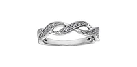 10K White Gold 0.095cttw Diamond Ring