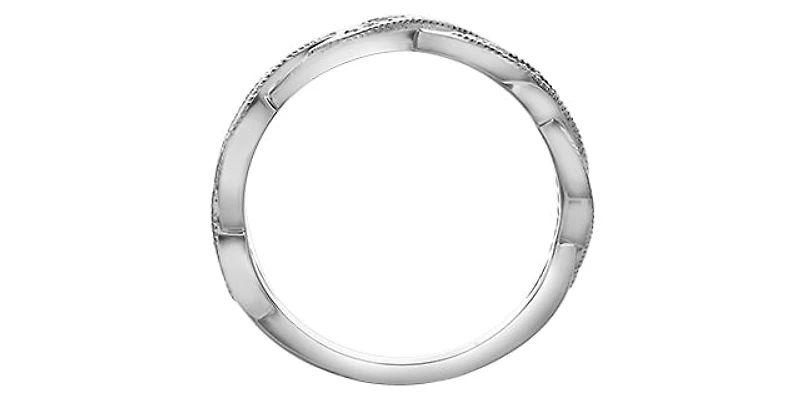 10K White Gold 0.095cttw Diamond Ring