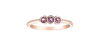 10K Rose Gold 0.30cttw Genuine Rhodalite Garnet Ring - 4.5