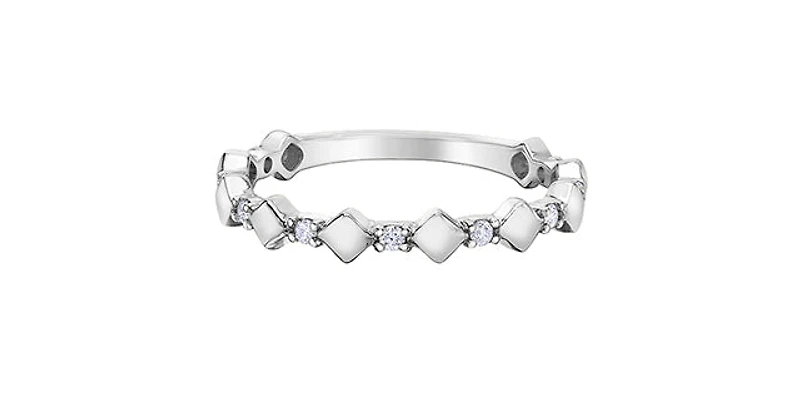 10K White Gold 0.10cttw Diamond Ring