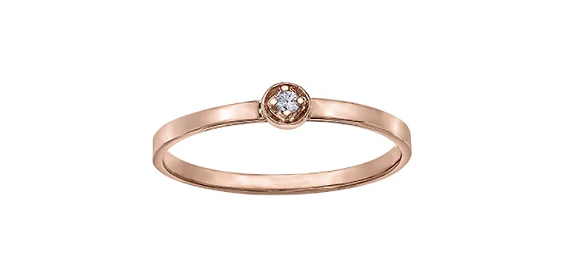 10K Yellow Gold 0.02cttw Diamond Ring - /