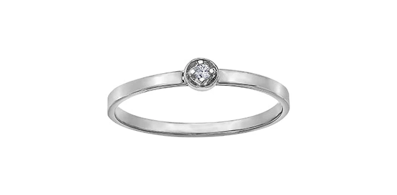 10K Yellow Gold 0.02cttw Diamond Ring - /