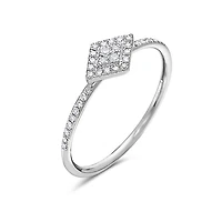 14K White Gold 0.14 cttw Diamond Ring