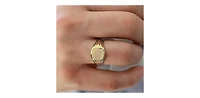 10K Yellow Gold 0.01cttw Diamond Men's Signet  Ring, size 9