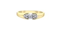 10K Yellow Gold 0.20cttw Canadian Diamond Engagement Ring, 6.5 - / White