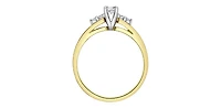 10K Yellow Gold 0.13cttw Canadian Diamond Engagement Ring