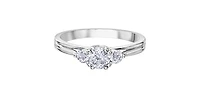 14K  White Gold 0.60cttw Canadian Diamond Engagement Ring - /