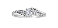 14K White Gold 0.34cttw Diamond Ring - / 4.5