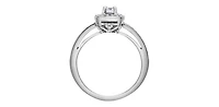10K White Gold 0.40cttw Canadian Diamond Engagement Ring, Size 6.5