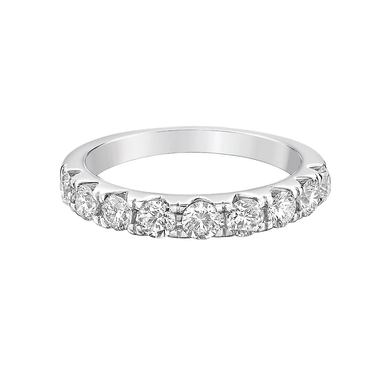 14K Rose Gold Platinum diamond band