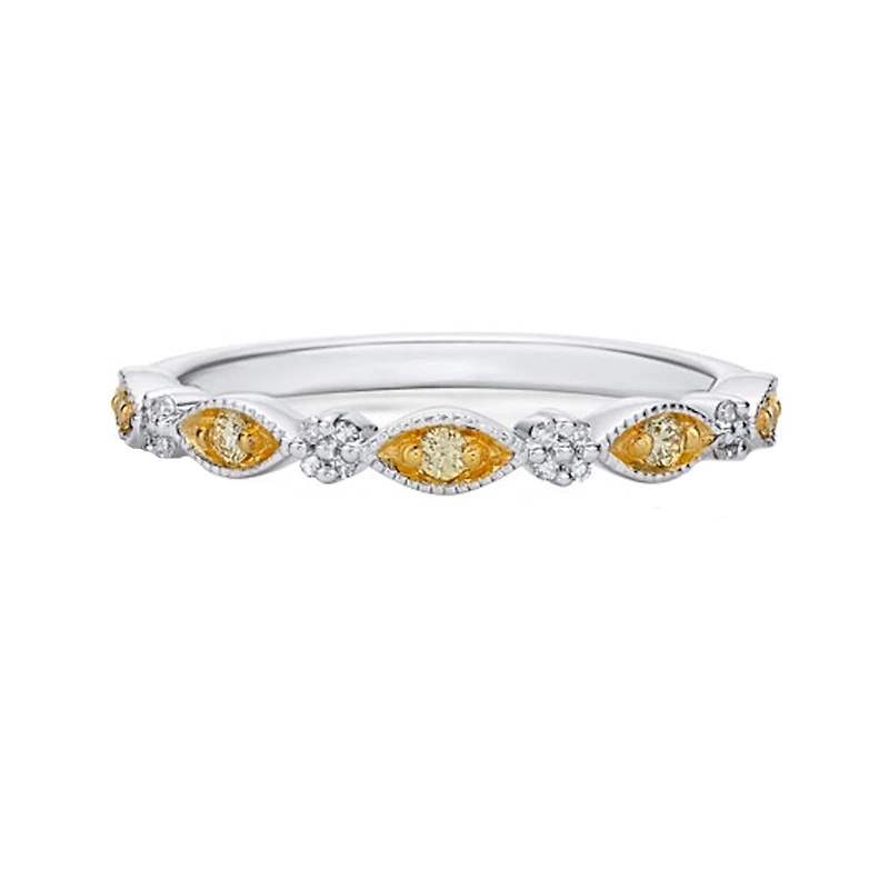 10K White Gold 1/6ct twt prong-set diamond band - 4.5