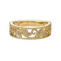 10K Yellow Gold Pave-set diamond stack band - 4.5