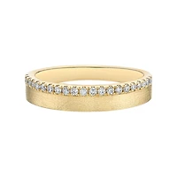 10K Yellow Gold Brushed Gold 0.23cttw diamond wedding band - 4.5