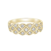 14K Yellow Gold Prong-set diamond band lines